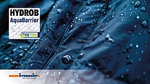 Le nouveau HYDROB AquaBarrier est une imprégnation innovante sans fluor ni PFAS qui protège efficacement les textiles contre l’eau et les produits chimiques aqueux.